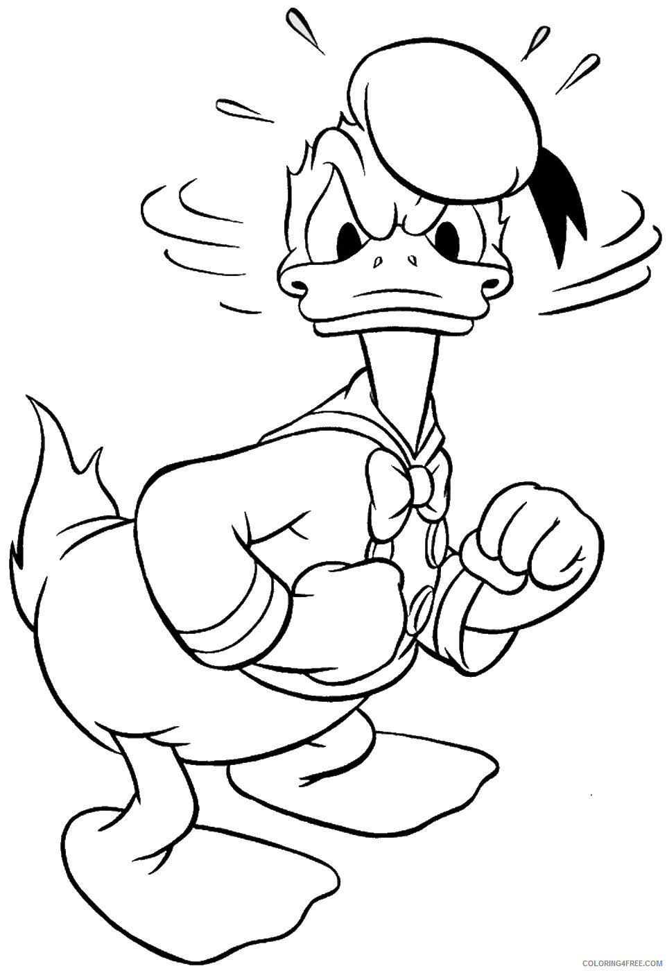 Donald Duck Coloring Pages Cartoons donald_38 Printable 2020 2521 Coloring4free