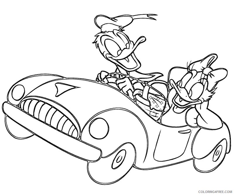 Donald and Daisy Duck Coloring Pages Cartoons Donald and Daisy Printable 2020 2471 Coloring4free