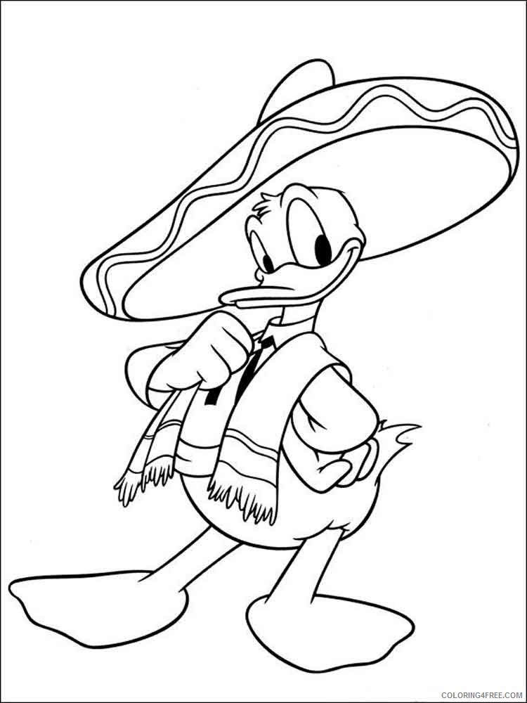 Donald and Daisy Duck Coloring Pages Cartoons donald duck daisy duck 16 Printable 2020 2476 Coloring4free