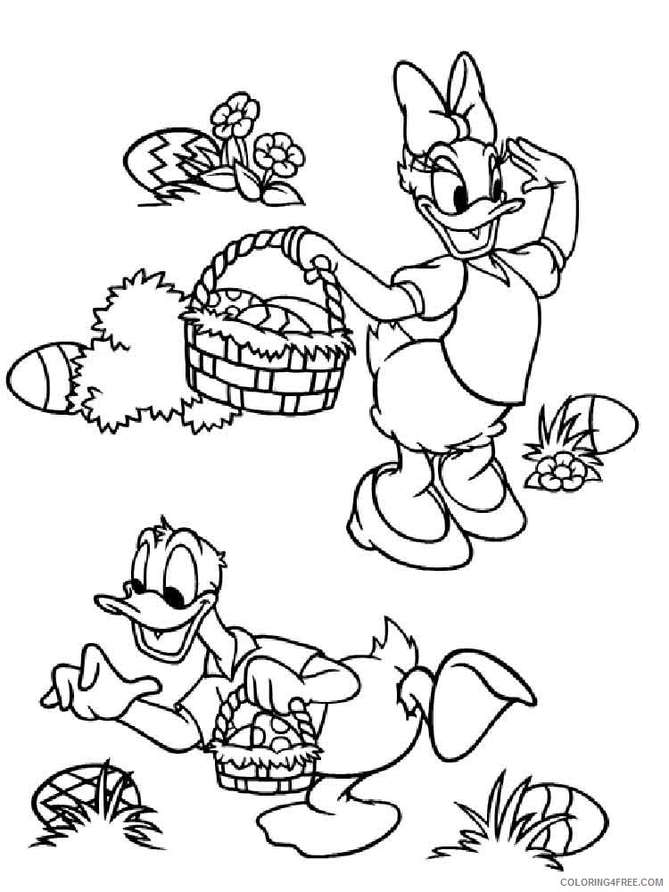 Donald and Daisy Duck Coloring Pages Cartoons donald duck daisy duck 18 Printable 2020 2477 Coloring4free