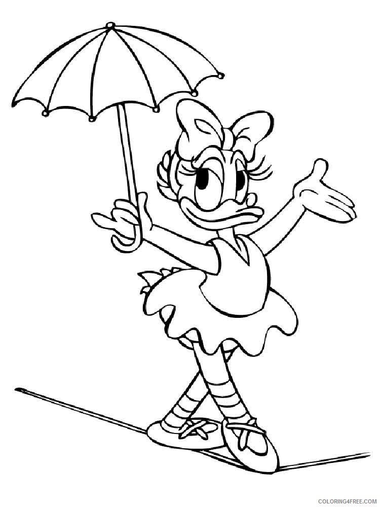 Donald and Daisy Duck Coloring Pages Cartoons donald duck daisy duck 2 Printable 2020 2479 Coloring4free