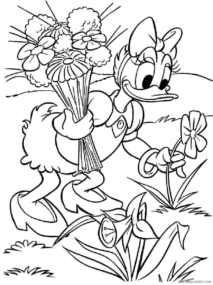 Donald and Daisy Duck Coloring Pages Cartoons donald duck daisy duck 22 Printable 2020 2482 Coloring4free