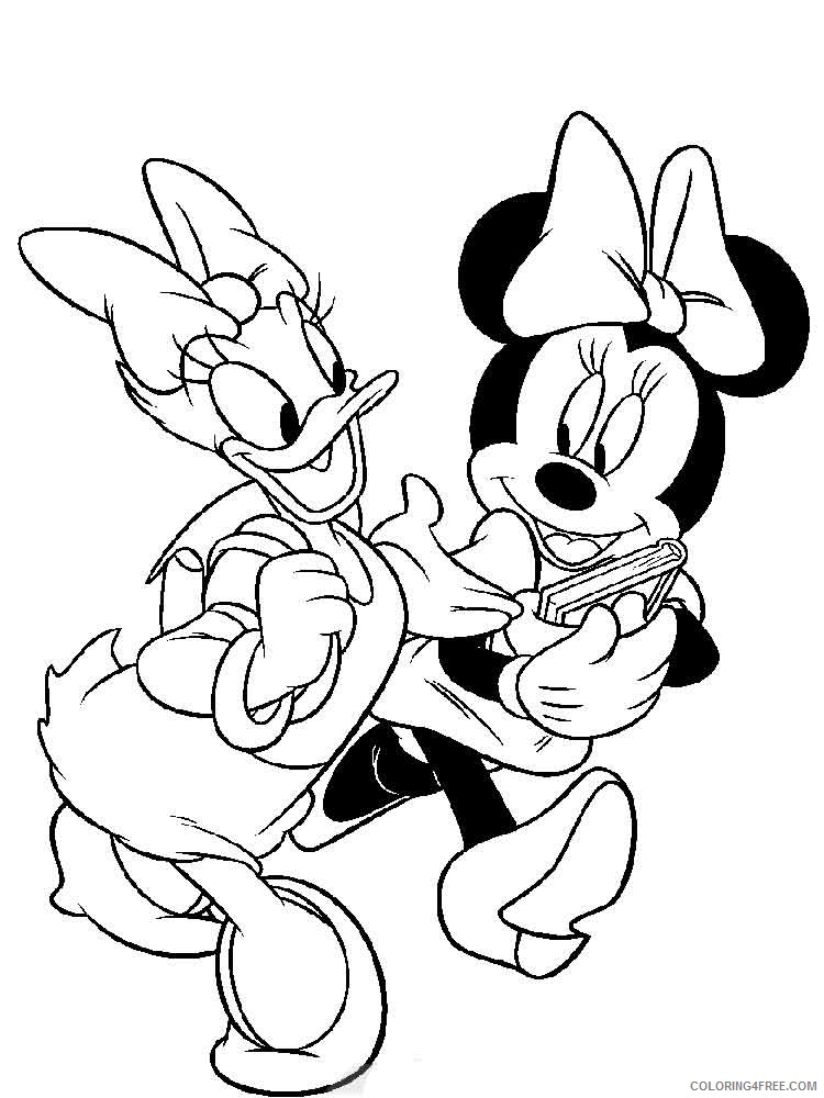 Donald and Daisy Duck Coloring Pages Cartoons donald duck daisy duck 25 Printable 2020 2485 Coloring4free