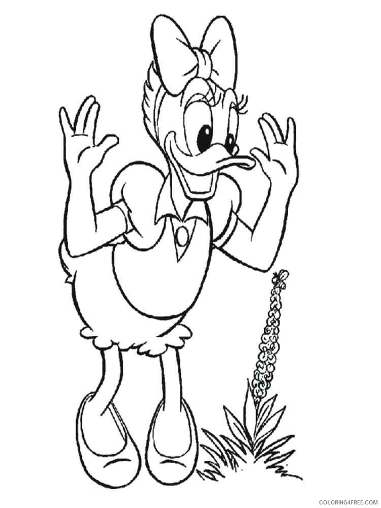 Donald and Daisy Duck Coloring Pages Cartoons donald duck daisy duck 7 Printable 2020 2495 Coloring4free