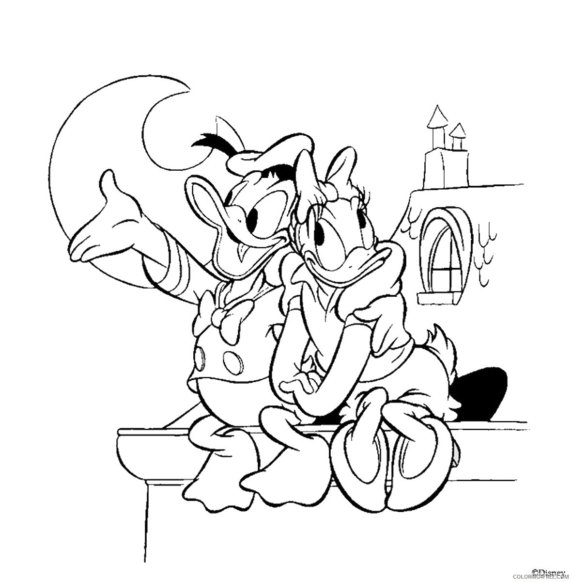 Donald and Daisy Duck Coloring Pages Cartoons donald_31 Printable 2020 2468 Coloring4free