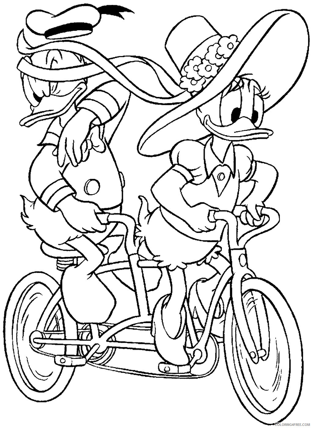Donald and Daisy Duck Coloring Pages Cartoons donald_35 Printable 2020 2470 Coloring4free