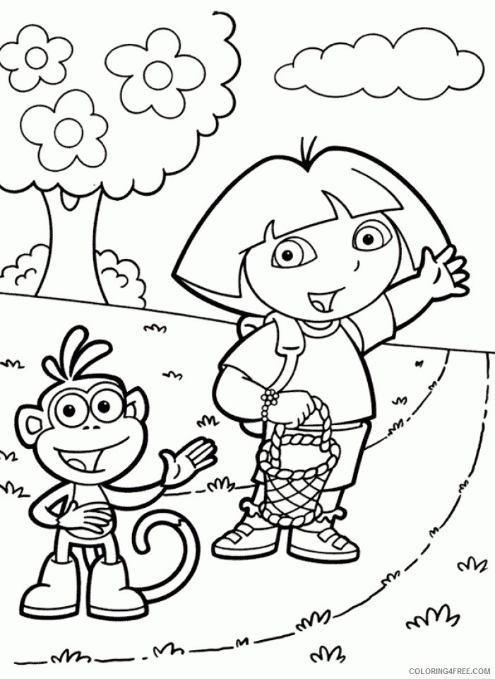 Dora the Explorer Coloring Pages Cartoons 1580873066_printable dora the explorer online gvjp30 Printable 2020 2621 Coloring4free