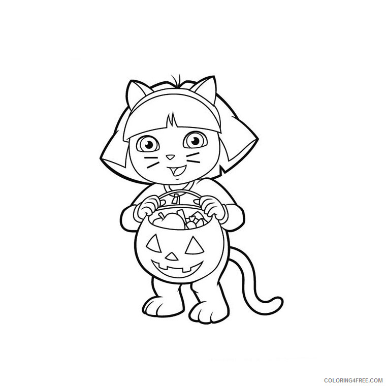 Dora the Explorer Coloring Pages Cartoons Dora Free Printable 2020 2648 Coloring4free