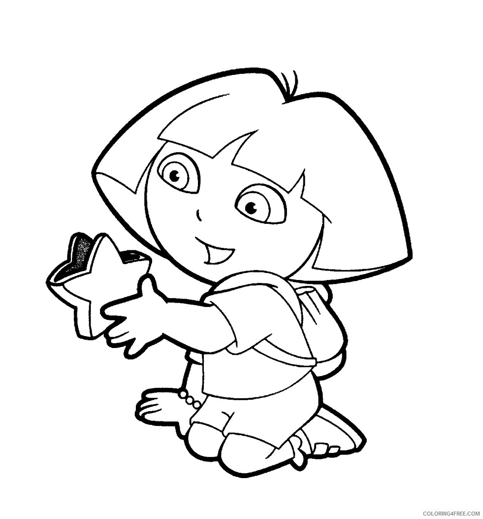 Dora the Explorer Coloring Pages Cartoons Dora Free Printable 2020 2649 Coloring4free
