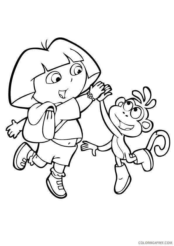 Dora the Explorer Coloring Pages Cartoons Dora Printable 2020 2645 Coloring4free