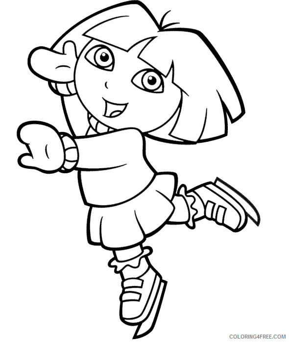 Dora the Explorer Coloring Pages Cartoons Dora Sheets Printable 2020 2652 Coloring4free