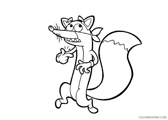 Dora the Explorer Coloring Pages Cartoons Dora animal Printable 2020 2642 Coloring4free