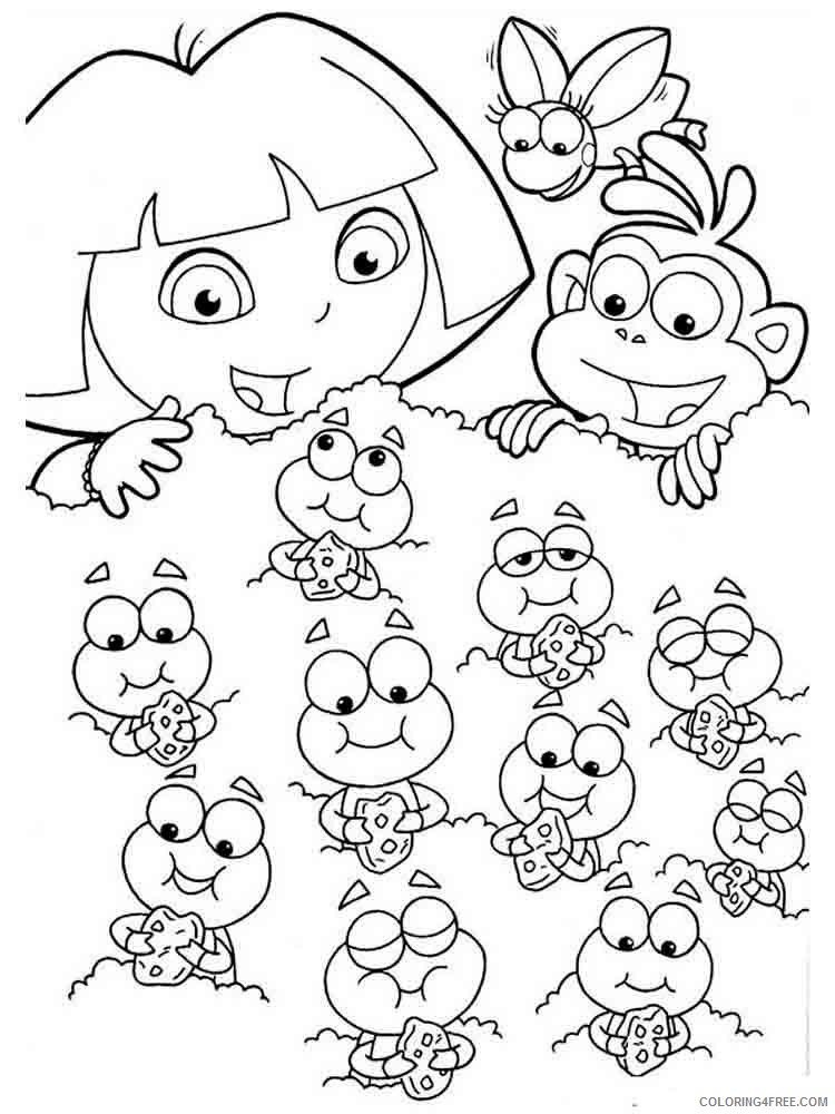 Dora the Explorer Coloring Pages Cartoons Dora the Explorer 17 Printable 2020 2677 Coloring4free