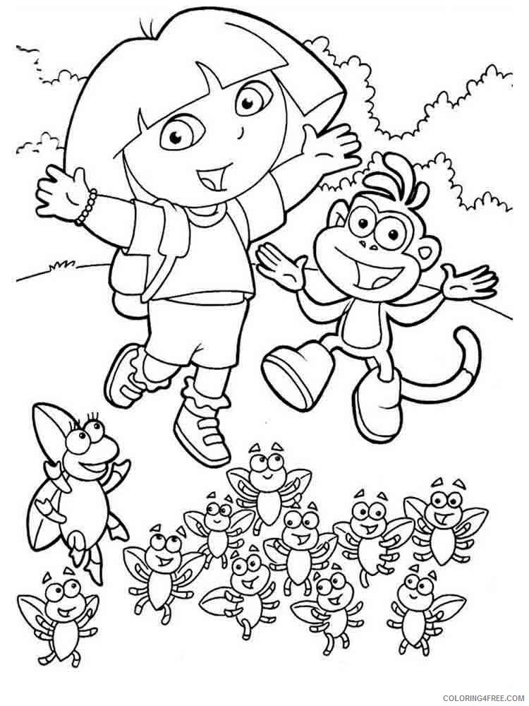 Dora the Explorer Coloring Pages Cartoons Dora the Explorer 21 Printable 2020 2680 Coloring4free