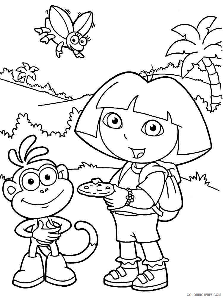 Dora the Explorer Coloring Pages Cartoons Dora the Explorer 24 Printable 2020 2682 Coloring4free