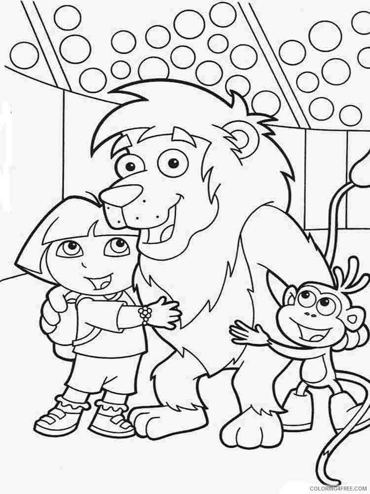 Dora the Explorer Coloring Pages Cartoons Dora the Explorer 5 Printable 2020 2690 Coloring4free