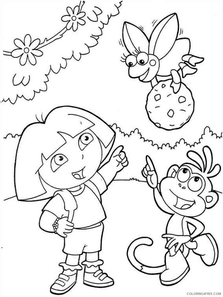 Dora the Explorer Coloring Pages Cartoons Dora the Explorer 8 Printable 2020 2693 Coloring4free