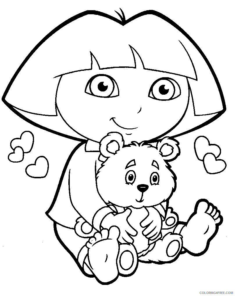 Dora the Explorer Coloring Pages Cartoons Download Dora for Kids Printable 2020 2705 Coloring4free