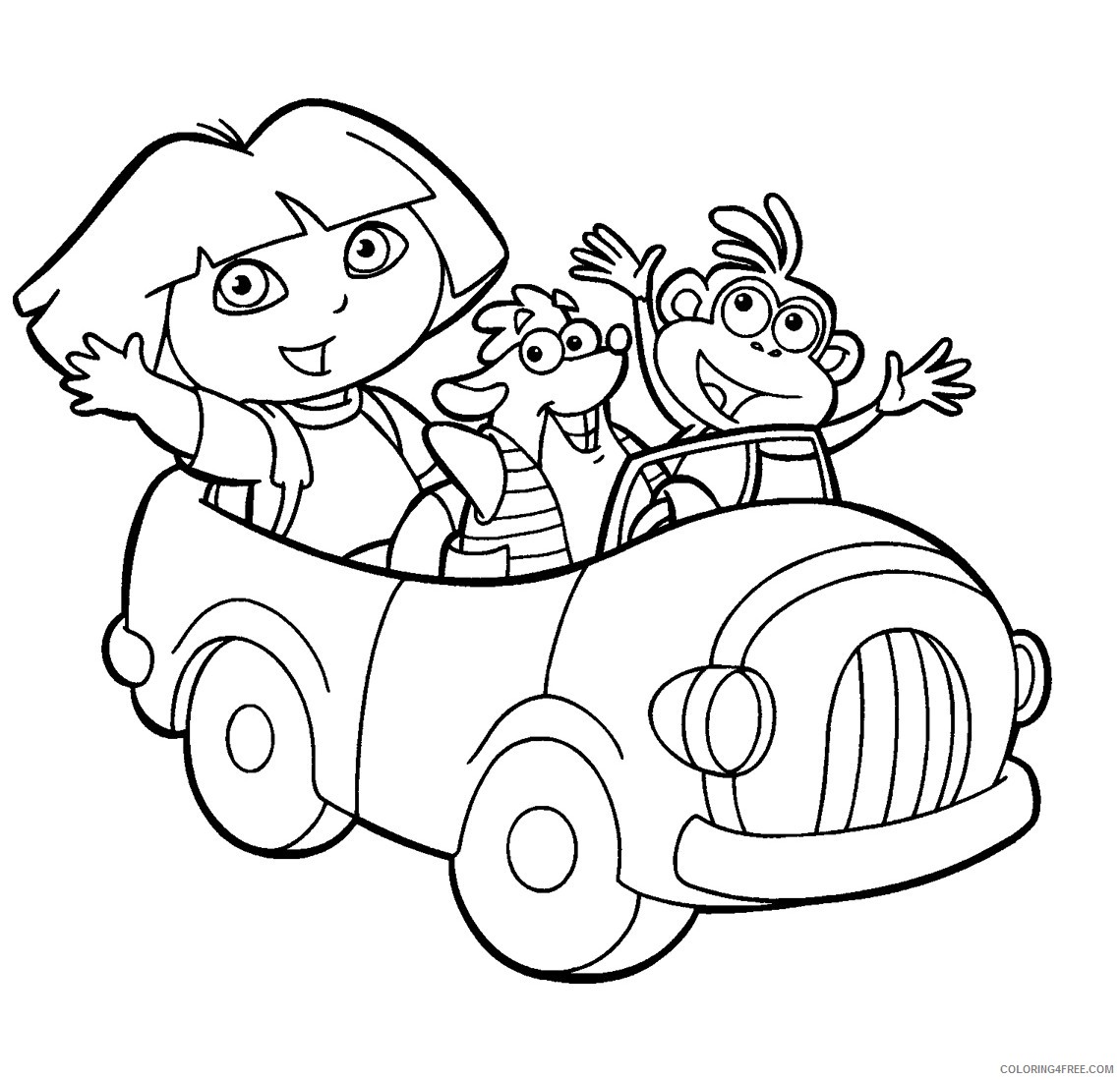 Dora the Explorer Coloring Pages Cartoons Free Dora Printable 2020 2712 Coloring4free