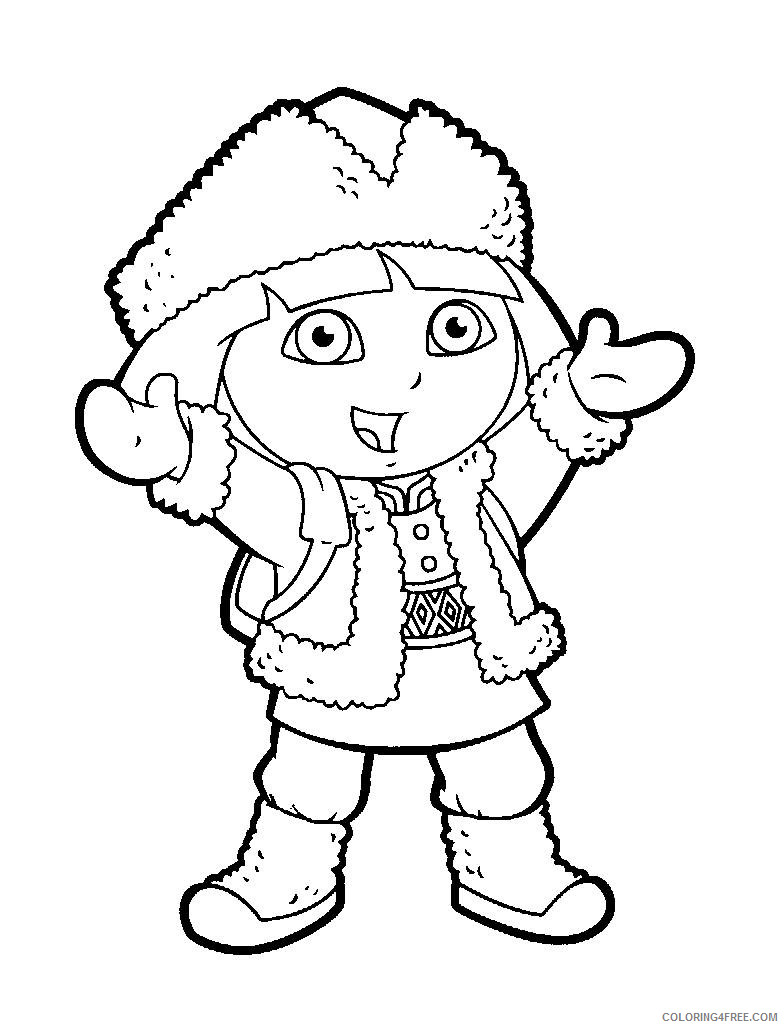 Dora the Explorer Coloring Pages Cartoons Free Dora Sheets Printable 2020 2713 Coloring4free