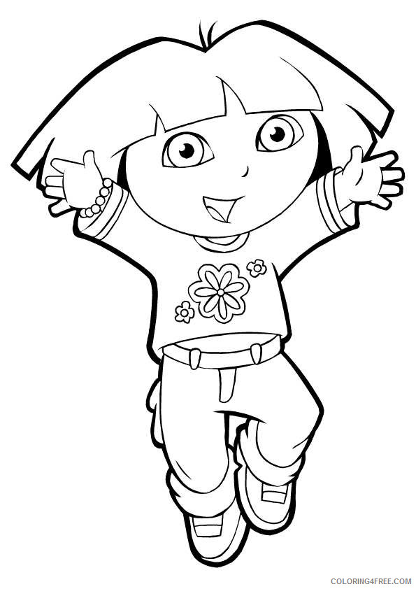 Dora the Explorer Coloring Pages Cartoons Free Dora The Explorer For Kids Printable 2020 2711 Coloring4free
