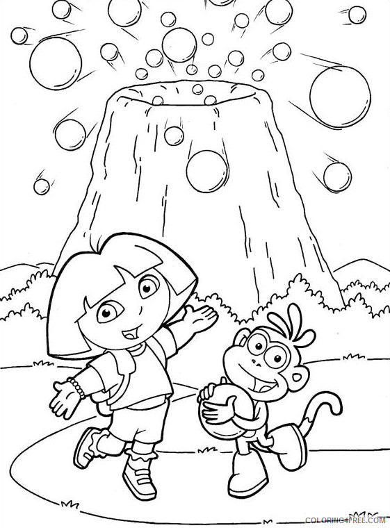 Dora the Explorer Coloring Pages Cartoons Free Dora to Print Printable 2020 2709 Coloring4free