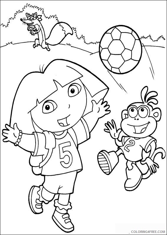 Dora the Explorer Coloring Pages Cartoons Printable Dora Sheets Printable 2020 2715 Coloring4free