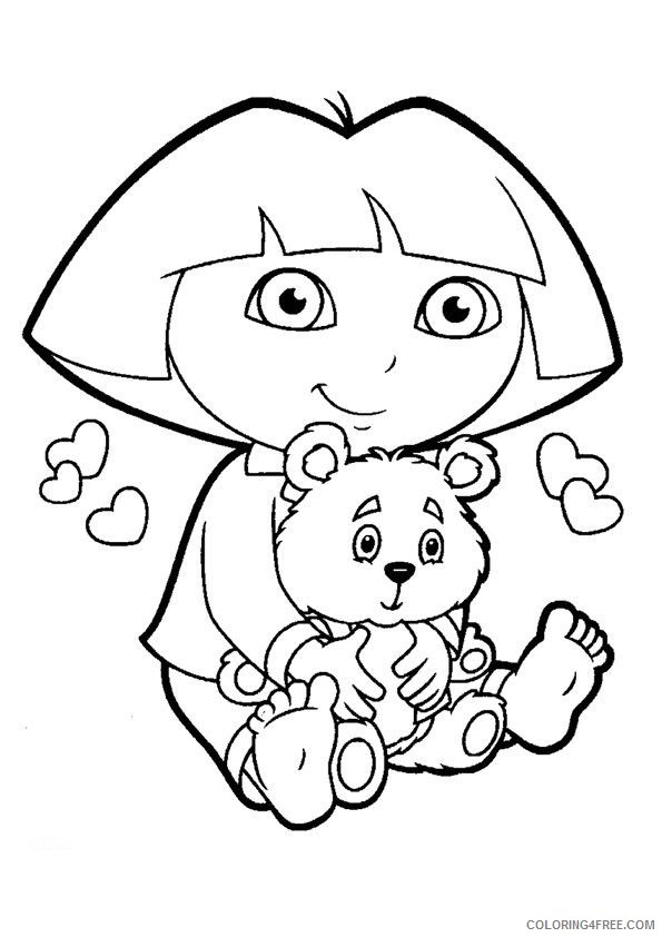 Dora the Explorer Coloring Pages Cartoons Printable Dora The Explorer For Kids Printable 2020 2716 Coloring4free