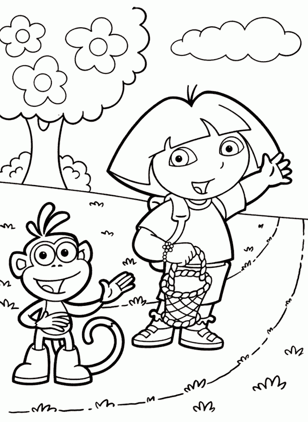 Dora the Explorer Coloring Pages Cartoons Printable of Dora The Explorer Printable 2020 2714 Coloring4free