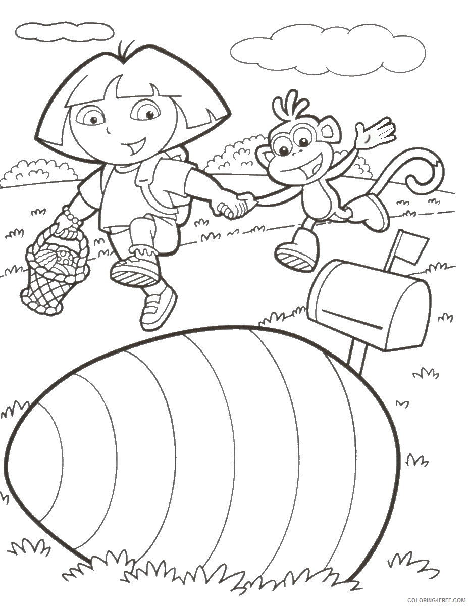 Dora the Explorer Coloring Pages Cartoons cl_dora1 Printable 2020 2627 Coloring4free