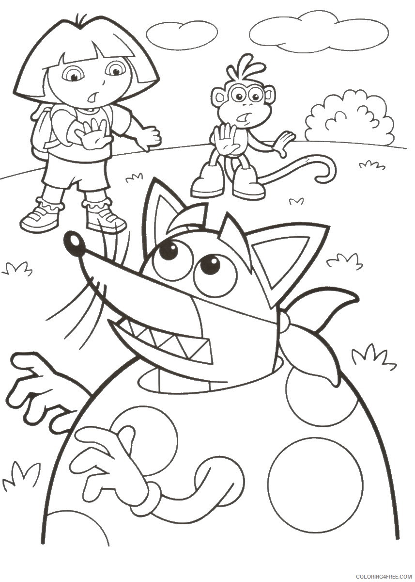 Dora the Explorer Coloring Pages Cartoons cl_dora120 Printable 2020 2628 Coloring4free