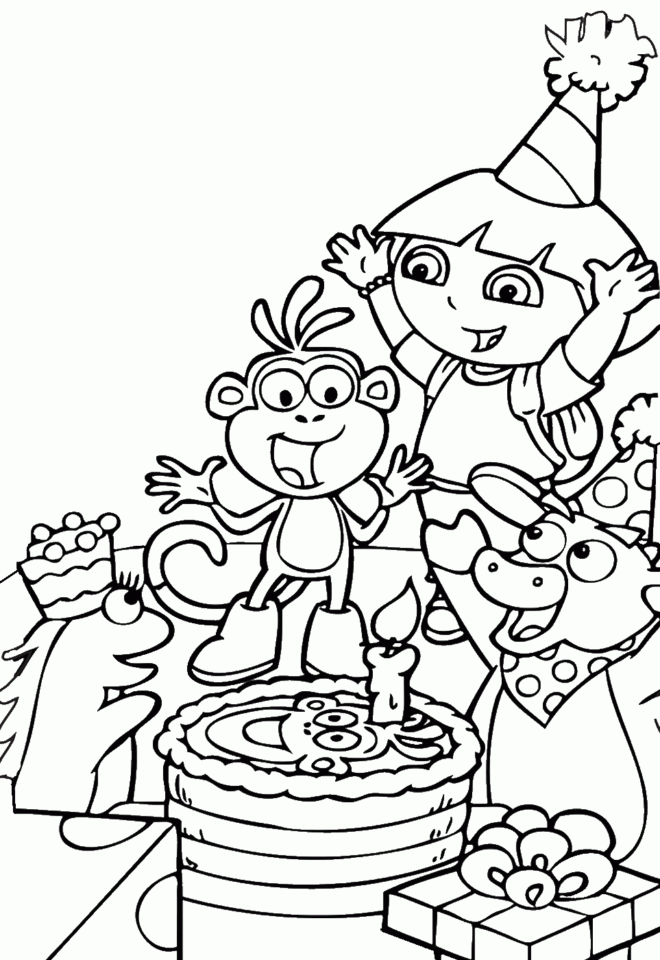 Dora the Explorer Coloring Pages Cartoons cl_dora122 Printable 2020 2629 Coloring4free