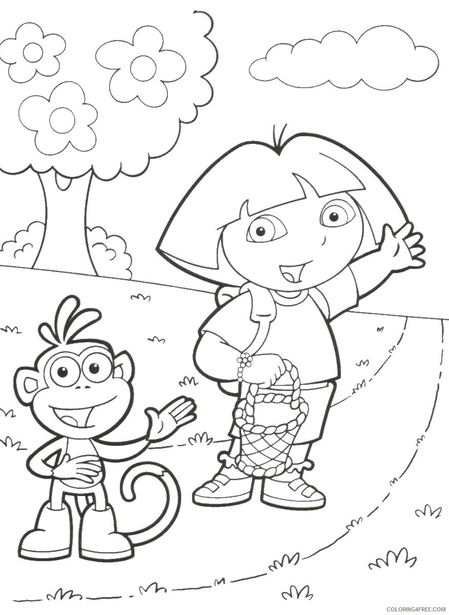 Dora the Explorer Coloring Pages Cartoons cl_dora2 Printable 2020 2630 Coloring4free