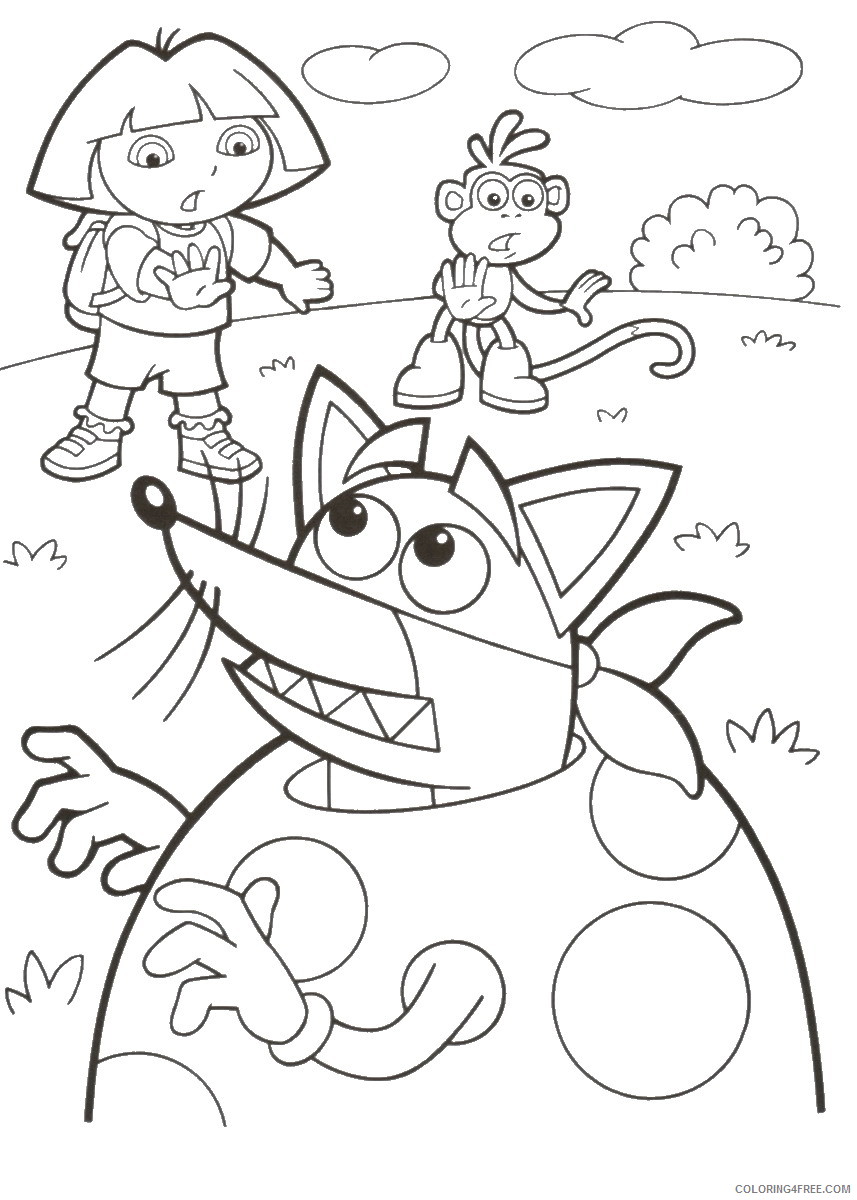 Dora the Explorer Coloring Pages Cartoons cl_dora3 Printable 2020 2631 Coloring4free