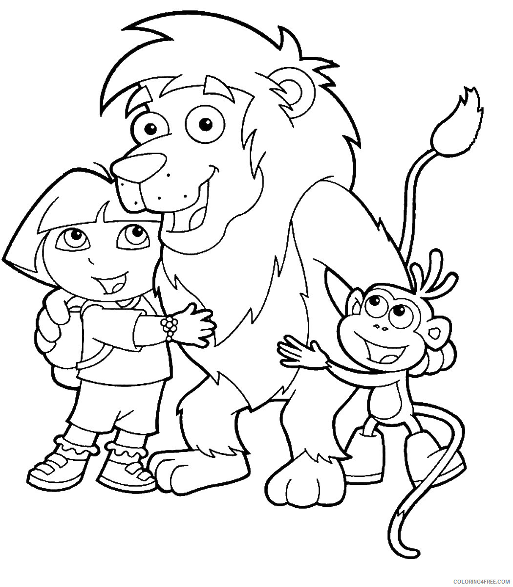 Dora the Explorer Coloring Pages Cartoons cl_dora48 Printable 2020 2632 Coloring4free