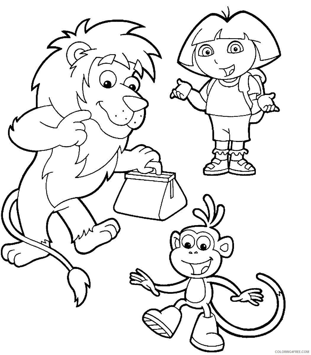 Dora the Explorer Coloring Pages Cartoons cl_dora49 Printable 2020 2633 Coloring4free