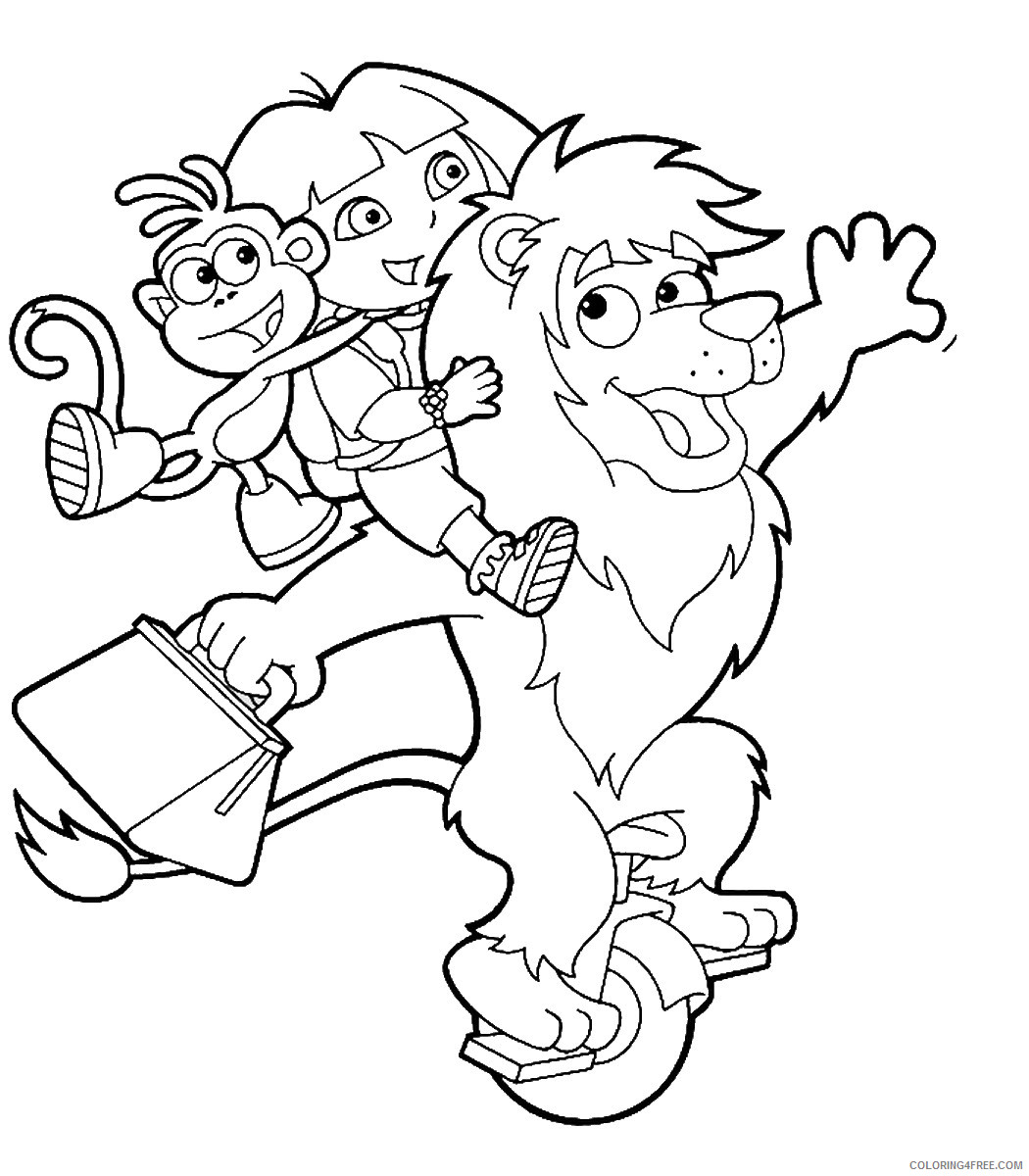 Dora the Explorer Coloring Pages Cartoons cl_dora50 Printable 2020 2634 Coloring4free
