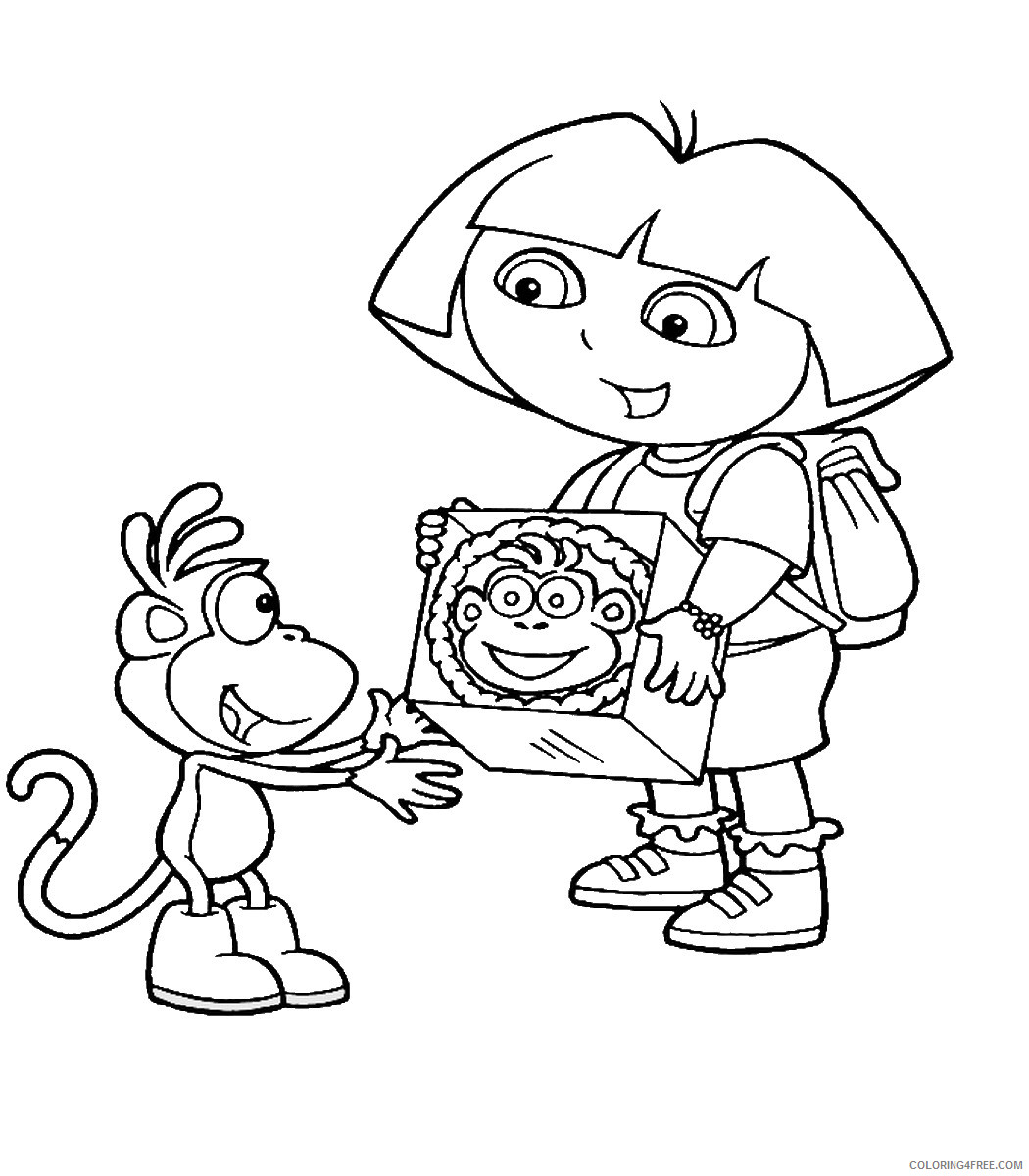 Dora the Explorer Coloring Pages Cartoons cl_dora52 Printable 2020 2635 Coloring4free