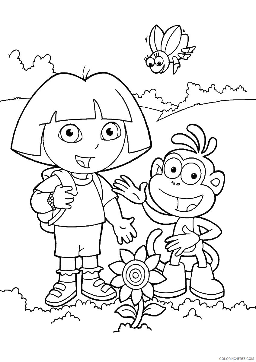Dora the Explorer Coloring Pages Cartoons cl_dora_62 Printable 2020 2623 Coloring4free