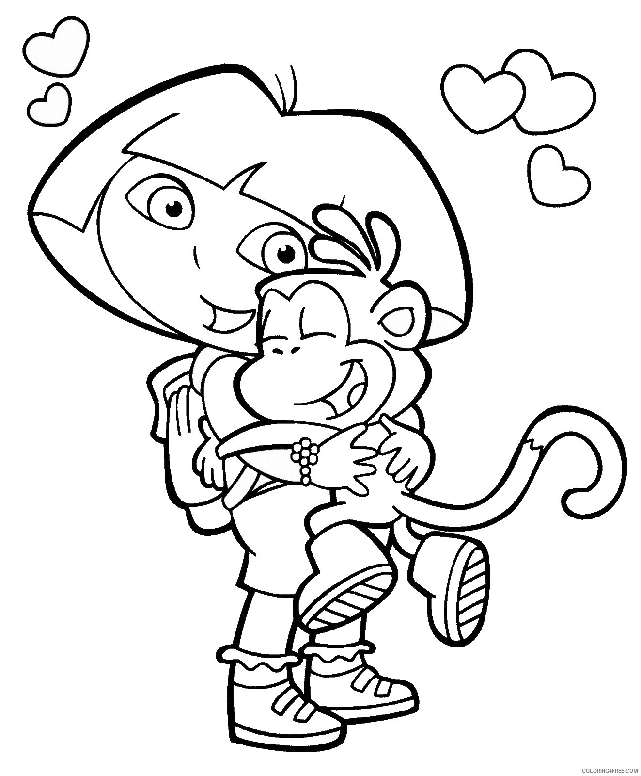 Dora the Explorer Coloring Pages Cartoons cl_dora_63 Printable 2020 2624 Coloring4free