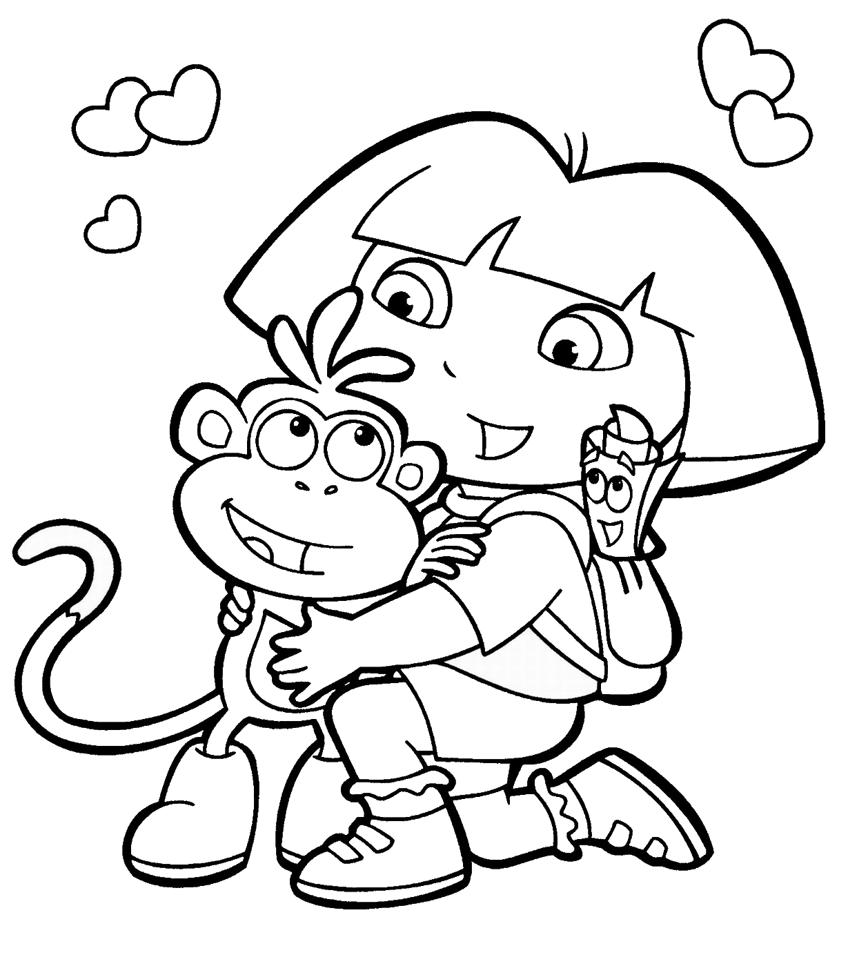 Dora the Explorer Coloring Pages Cartoons cl_dora_65 Printable 2020 2626 Coloring4free