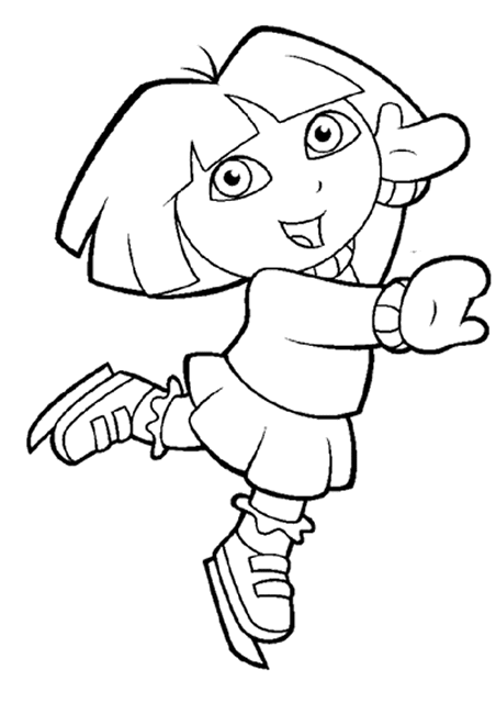 Dora the Explorer Coloring Pages Cartoons dora das explorer dHZSK Printable 2020 2655 Coloring4free
