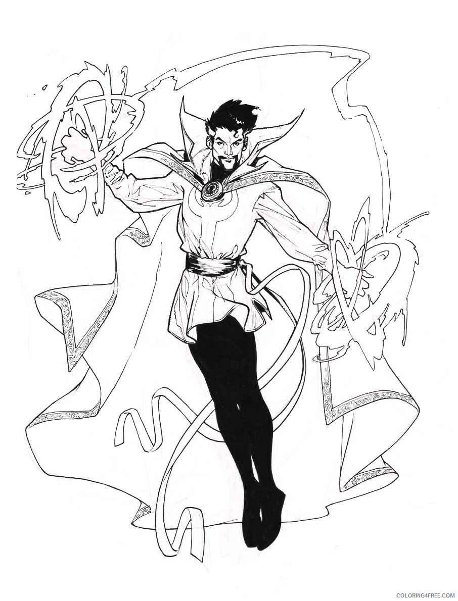 Dr Strange Coloring Pages Superheroes Printable 2020 Coloring4free
