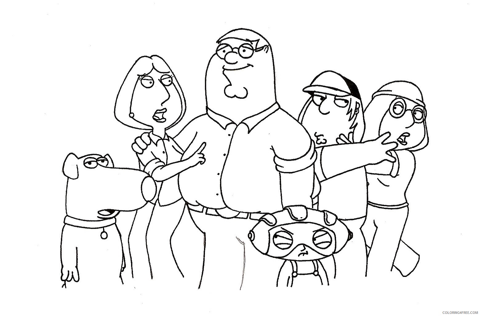 Family Guy Coloring Pages Cartoons family guy 001 Printable 2020 2742 Coloring4free