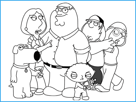 Family Guy Coloring Pages Cartoons family guy 4 Printable 2020 2753 Coloring4free