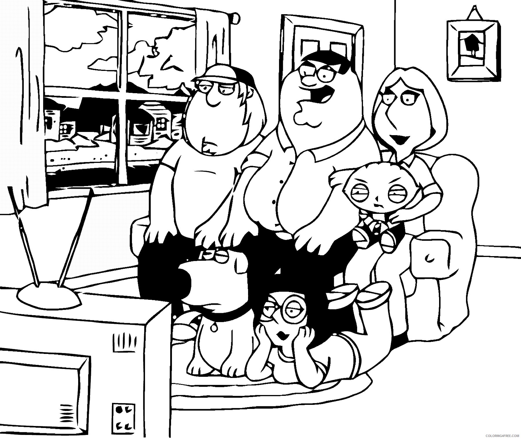 Family Guy Coloring Pages Cartoons family_guy_cl_15 Printable 2020 2729 Coloring4free