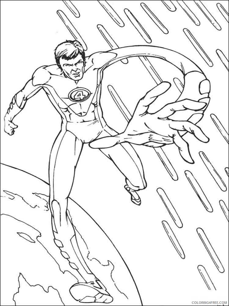 Fantastic Four Coloring Pages Superheroes Printable 2020 Coloring4free