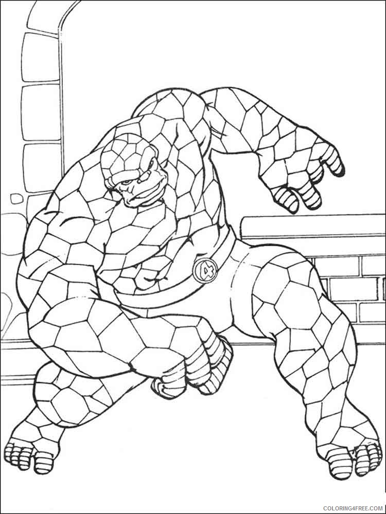 Fantastic Four Coloring Pages Superheroes Printable 2020 Coloring4free
