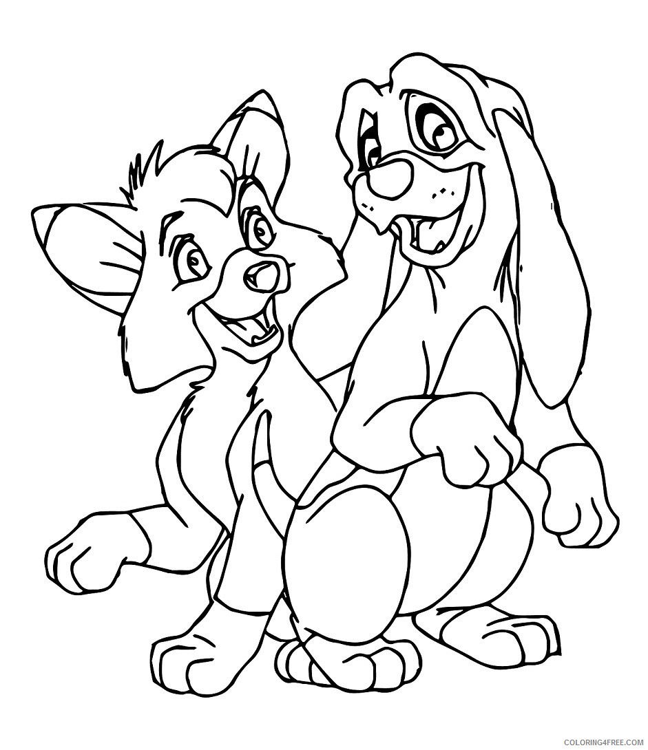 Fox and the Hound Coloring Pages Cartoons 1552894847_fox and the hound 1 Printable 2020 2764 Coloring4free