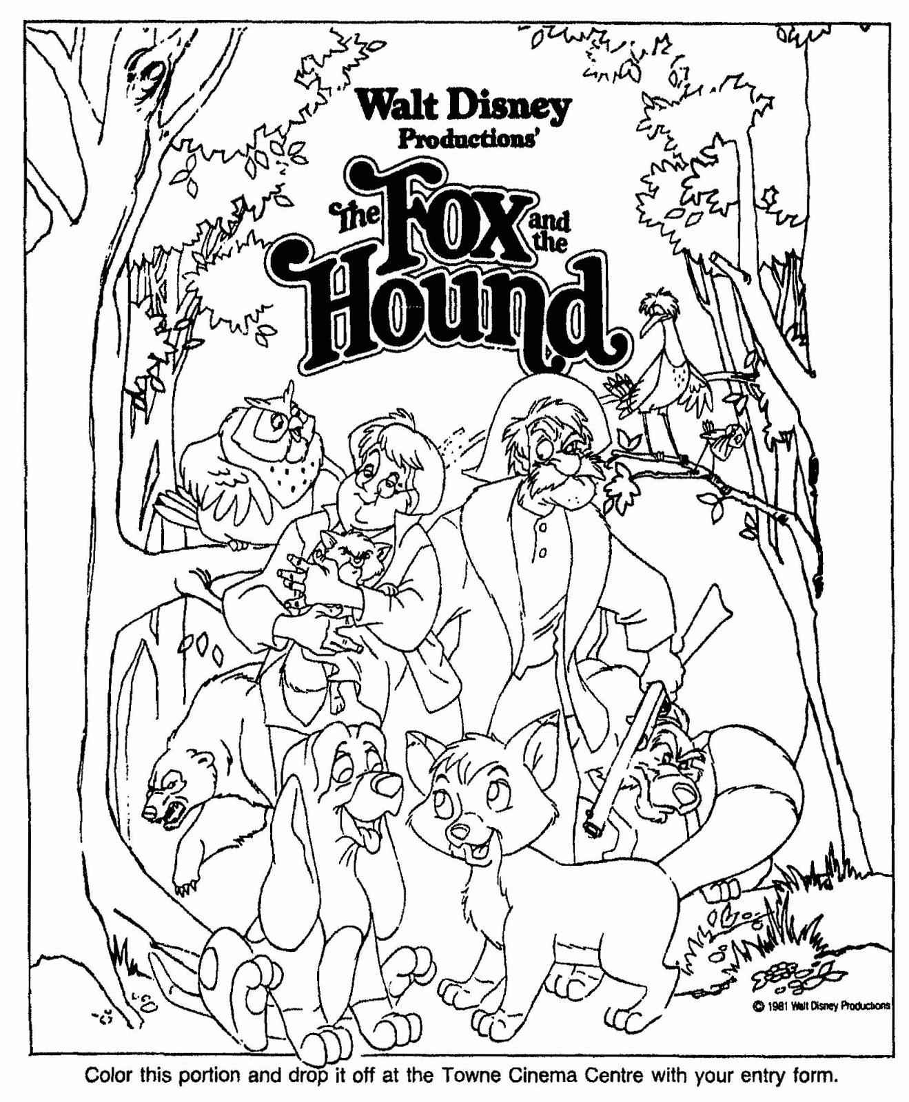 Fox and the Hound Coloring Pages Cartoons Fox and the Hound Movie Printable 2020 2774 Coloring4free